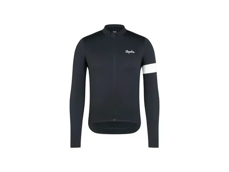 Rapha Men's Core Thermal Long Sleeve Cycling Jersey in Black