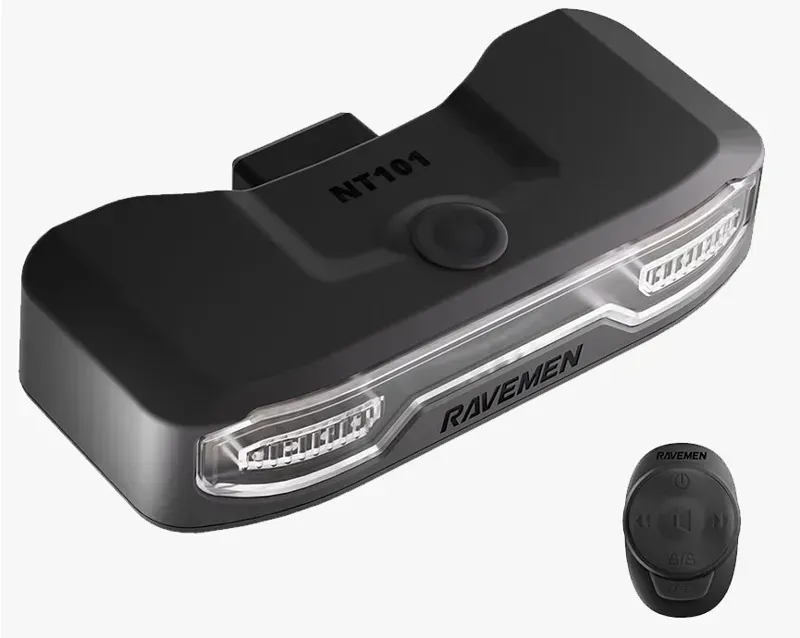 Ravemen NT101 Smart Bike Rear Light with Horn and Turn Signals in Black-2