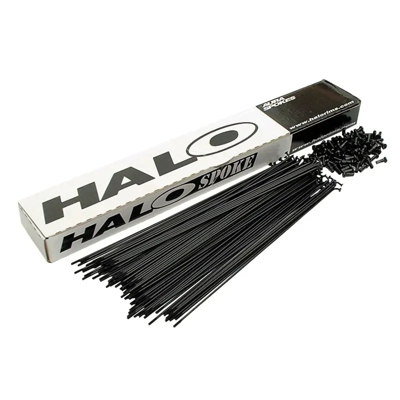 Halo Plain Gauge Black Spoke - 258mm - each