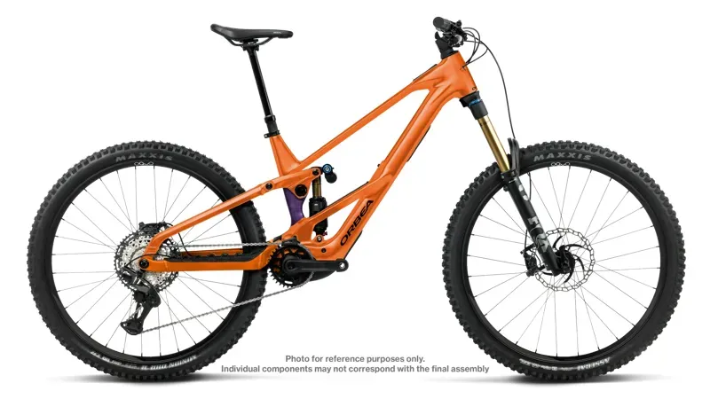 Orbea Wild LT H10 Mullet Electric Mountain Bike in Wild Orange/Royal Plum