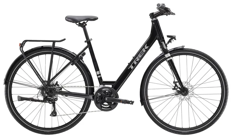 Trek Verve 1 Equipped Lowstep Road Bike In Trek Black