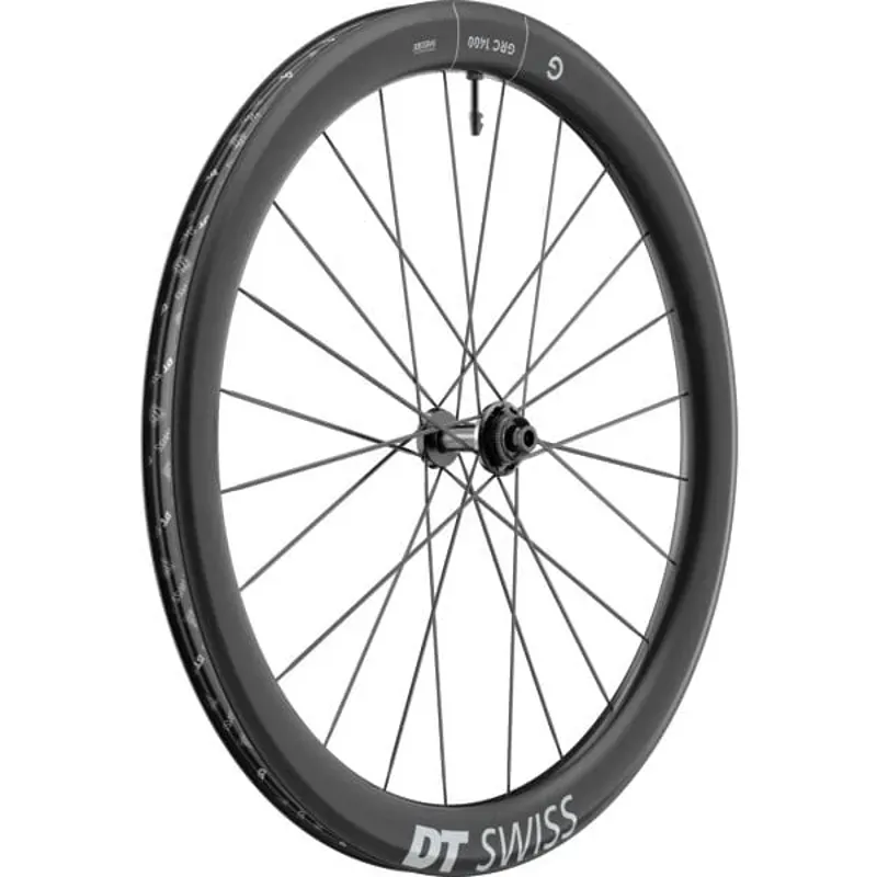 DT Swiss GRC 1400 DiCUT DB 50 12x100mm 700c Front Wheel in Black