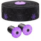 SUPACAZ Super Sticky Kush Galaxy Print Bar Tape  Black/Neon Purple  click to zoom image