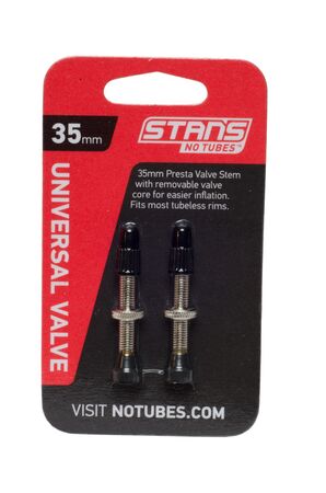 STANS NOTUBES Universal Tubeless Presta Valves - Pair click to zoom image