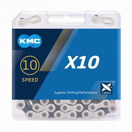 KMC X10 Silver/Black 10 Speed Chain click to zoom image