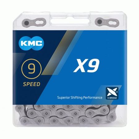 KMC X9 Grey 9 Speed Chain click to zoom image