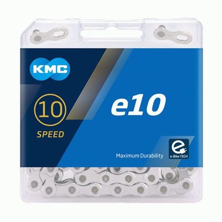 KMC e10 eBike Series Silver 10 Speed Chain click to zoom image
