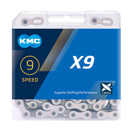 KMC X9 Silver/Grey 9 Speed Chain click to zoom image