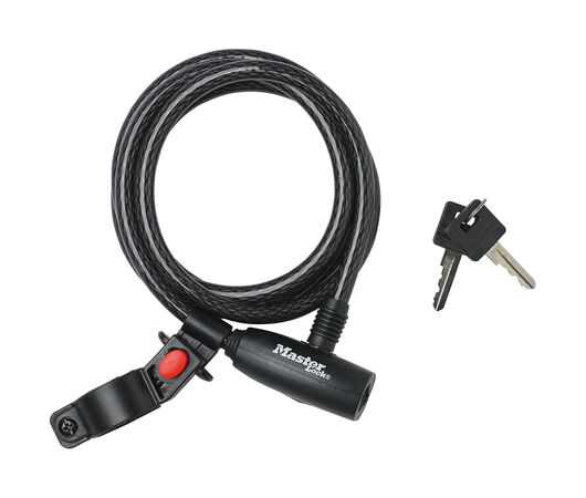 MASTER LOCK 8232EURDPRO Key Coiled Cable Lock click to zoom image
