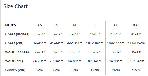 Endura Size Chart